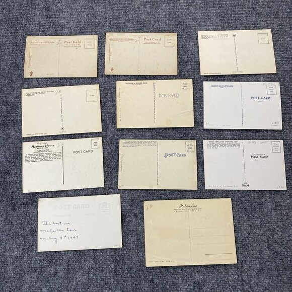 VTG Ships‎ Postcard Lot Of 11 Nautical Seafaring Cruise Military Masted Canal - Picture 2 of 16